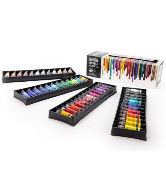 Set pittura acrilica Liquitex Basics 48 tubi