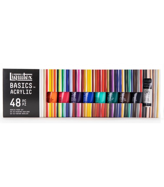 Set peinture acrylique Liquitex Basics 48 tubes