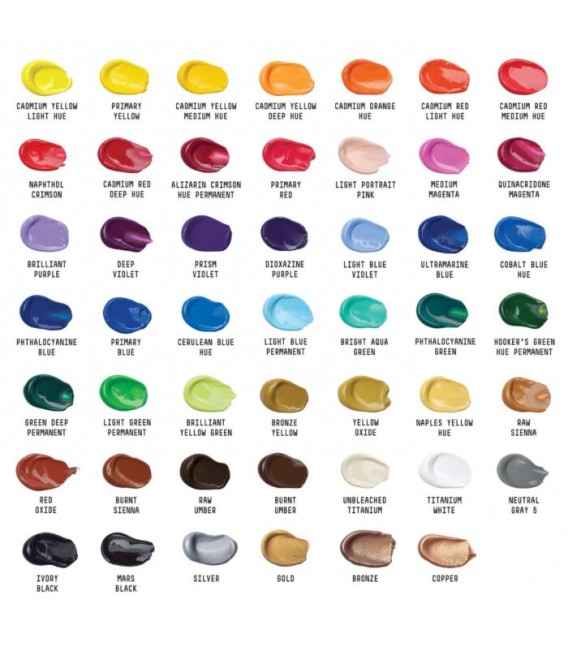 Acrylic paints set Liquitex Basics 48 tubes