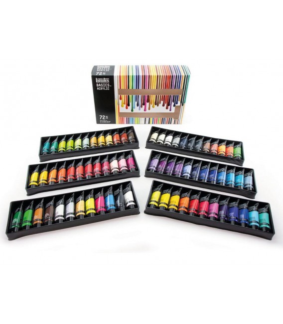 Acrylic paints set Liquitex Basics 72 tubes