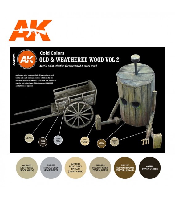 AK11674 Old and Weathered Wood Vol. 2  6 u. 17 ml 6 u. 17 ml