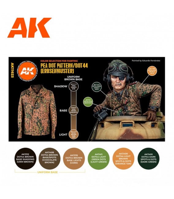AK11623 Pea Dot Pattern/Dot44 Waffen SS (Erbsenmuster) set 6 u. 17 ml