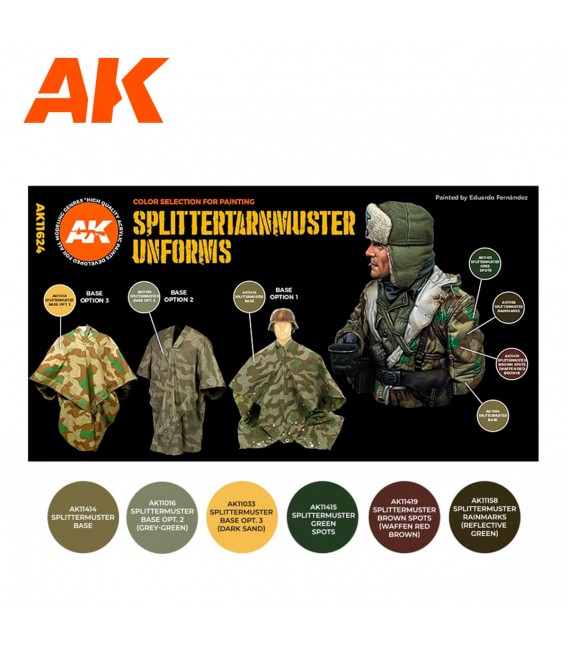 AK11624 Splittertarnmuster Uniforms Wehrmacht set 6 u. 17 ml