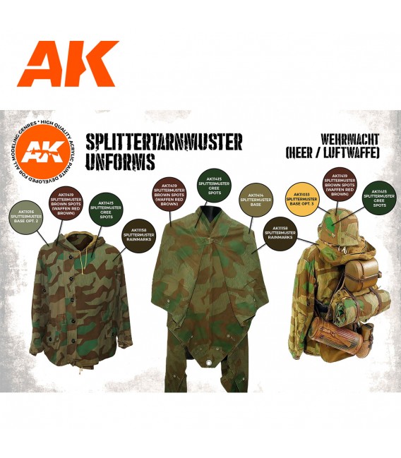 AK11624 Splittertarnmuster Uniforms Wehrmacht set 6 u. 17 ml