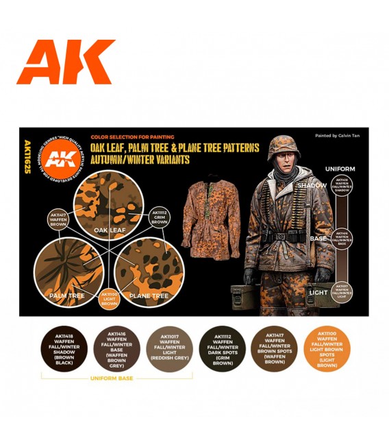 AK11625 Oak Leaf, Palm Tree & Plane Tree Patterns Autumn/Winter Variants set 6 u. 17 ml