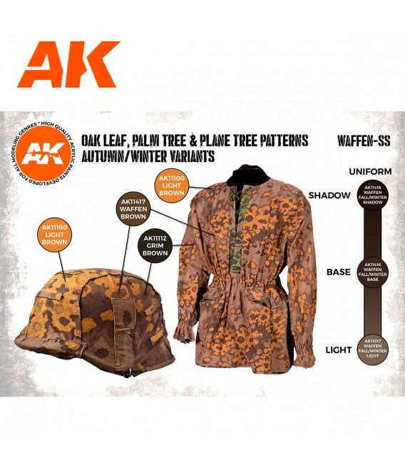 AK11625 Oak Leaf, Palm Tree & Plane Tree Patterns Autumn/Winter Variants set 6 u. 17 ml