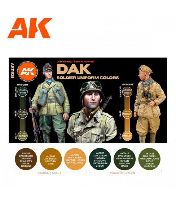 AK11628 DAK Soldier Uniform Colors set 6 u. 17 ml