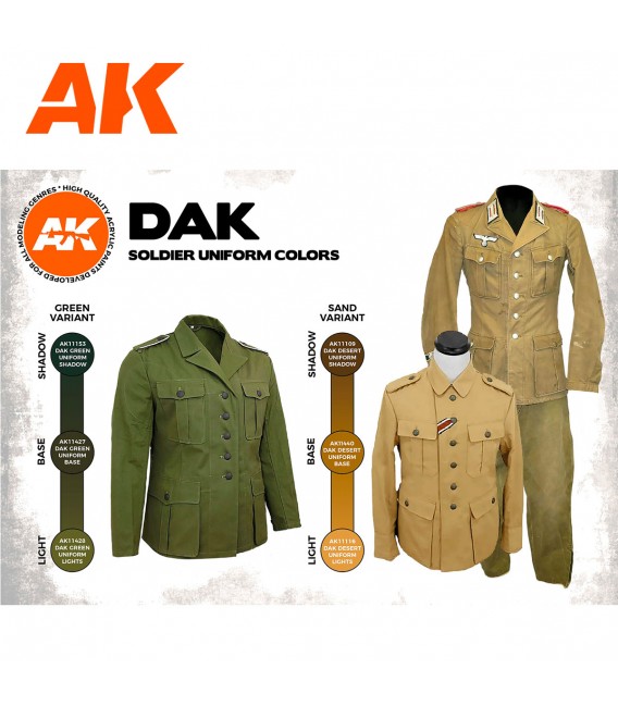 AK11628 DAK Soldier Uniform Colors set 6 u. 17 ml