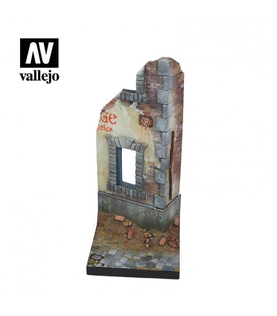 SC009 Esquina urbana en ruinas Vallejo Scenics Diorama Bases 1:35