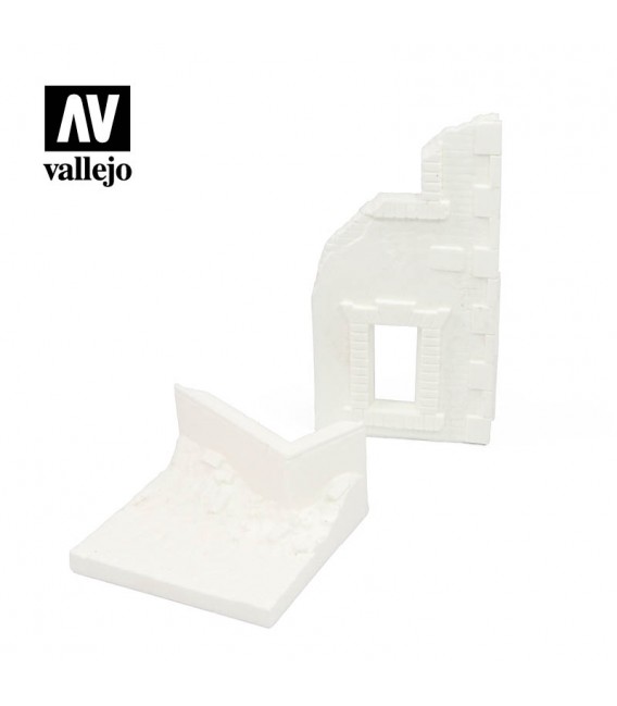 SC009 Esquina urbana en ruinas Vallejo Scenics Diorama Bases 1:35