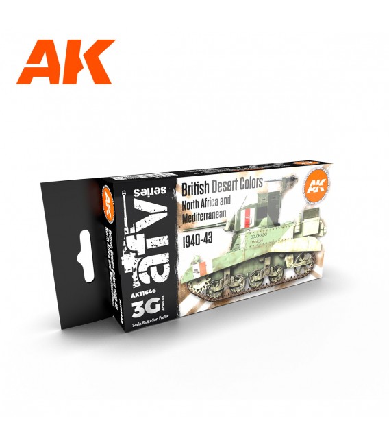 AK11646 British Desert Colors North Africa and Mediterranean 1940-43 Colors 6 u. 17 ml