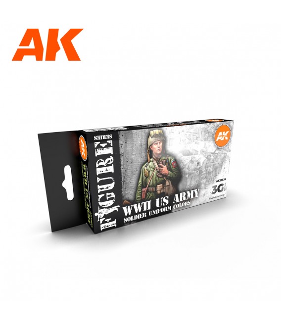 AK11634 WWII US Army Soldier Uniform Colors set 6 u. 17 ml