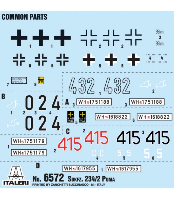 6572 - Sd.Kfz. 234/2 Puma - Italeri Echelle 1/35