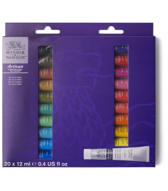 Set Oleo al Agua Winsor and Newton Artisan 20 tubos 12 ml.