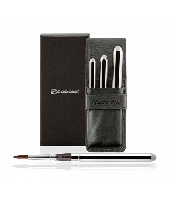 Set di 3 pennelli da viaggio Escoda Versatil 1252 Fibra Sintetica Kolinsky