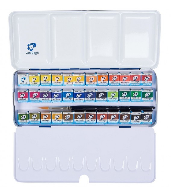 Caixa Aquarel.la Van Gogh set caixa meta-lica 36 pastilles