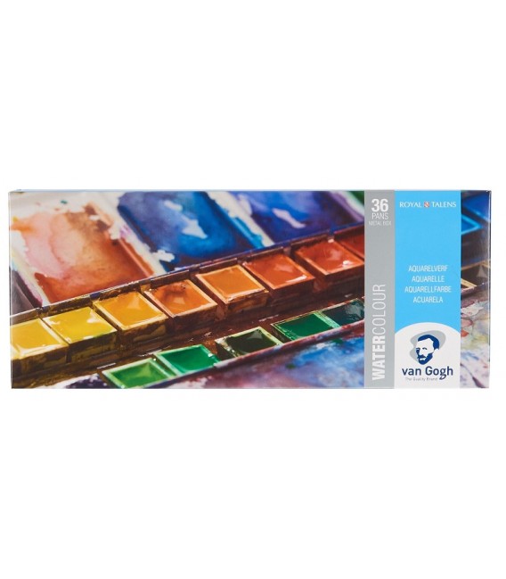 Caixa aguarela Van Gogh metal set 36 godets