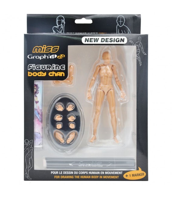 Miss Graph'it 2.0 Figura Articulada Disseny + 1 rotulador Graph'it