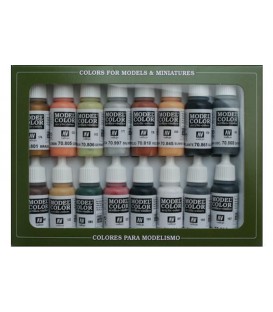 Vallejo Paints 17ml Bottle Napoleonic Model Color Paint Set (16 Colors)