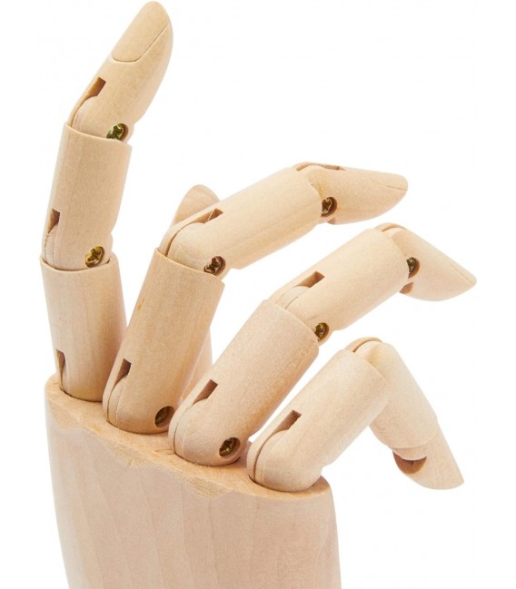 Manichini Articolati Legno Mano Piccola 17 cm.