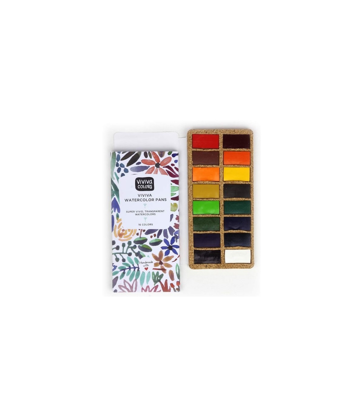 Viviva Watercolor Paint Set, Original 16 Colors, Vibrant Colors