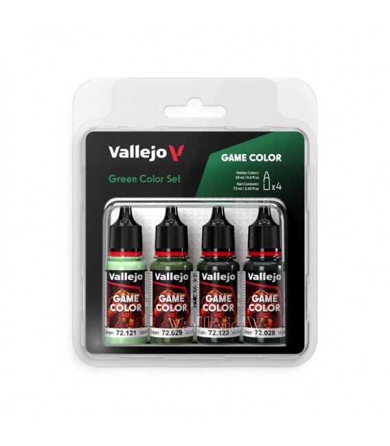 Set Vallejo Green Game Color NEW 4 u. (18 ml.)