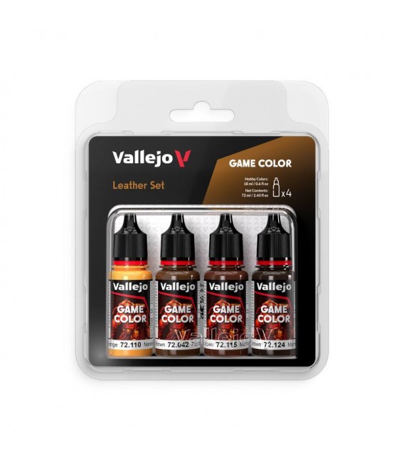Set Vallejo Leather Game Color NEW 4 u. (18 ml.)