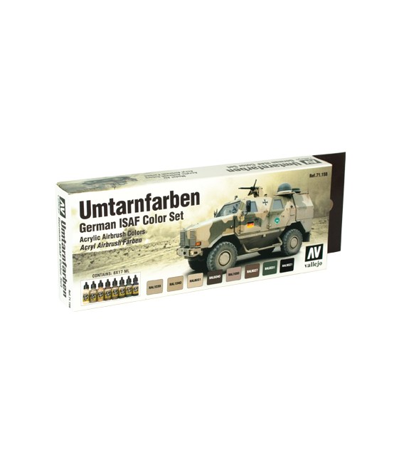Set Vallejo Model Air (2) 8 u. (17 ml.) Umtarnfarben.