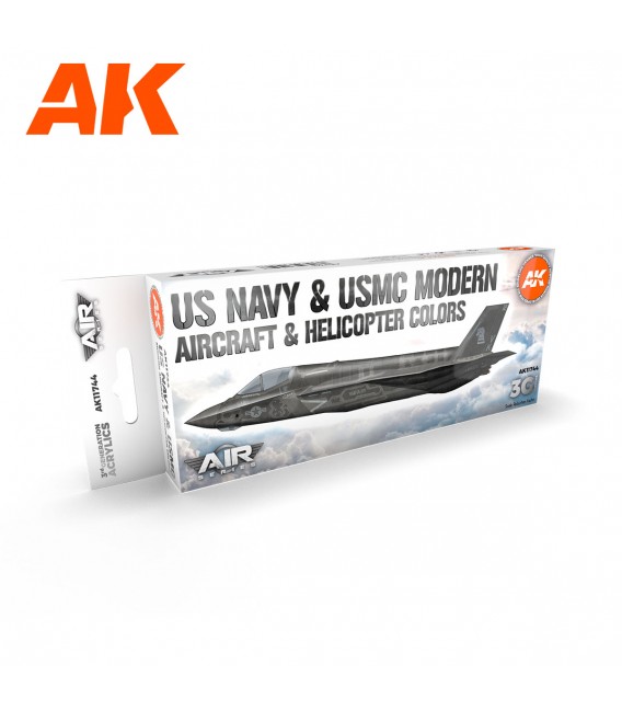 AK11744 US Navy & USMC Modern Aircraft & Helicopter Colors 8 u. 17 ml