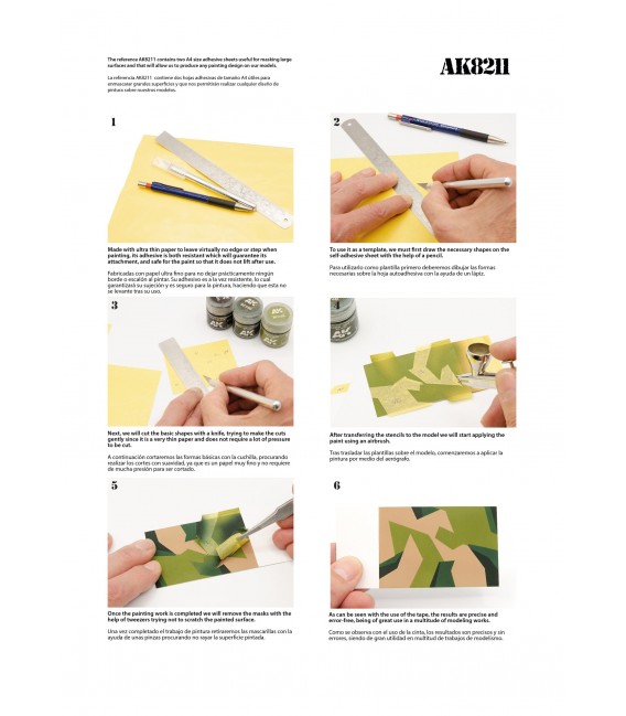 AK8211 2 sheets A4 Masking Tape