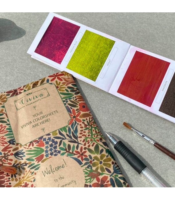 Spring Set aguarela em livreto Viviva Colorsheet 16 colores