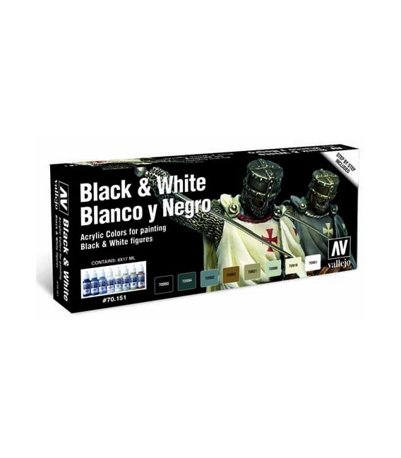 Set Vallejo Blanc i Negre (Model Color).