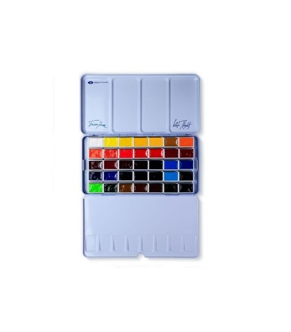 Boite metal aquarelle White Nights 35 couleurs