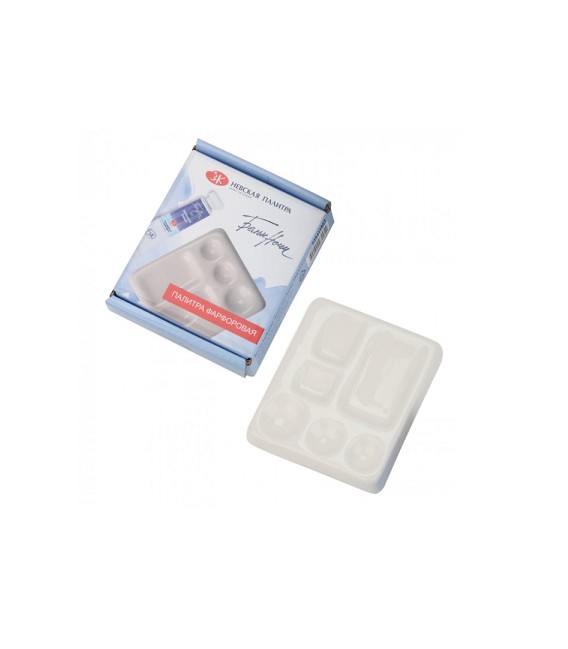 White Nights mini ceramic palette 7 x 8 cm.