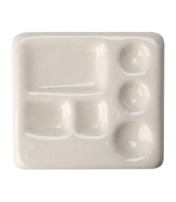 White Nights mini ceramic palette 7 x 8 cm.