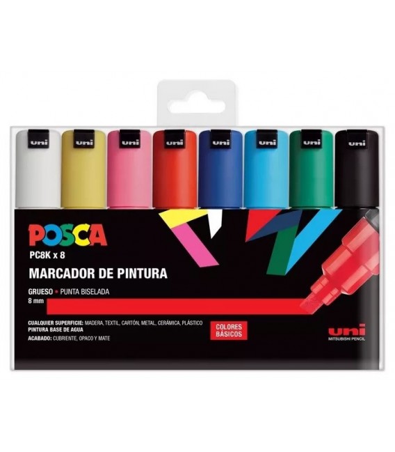 Caixes Retoladors Posca 8 uts. PC-8K