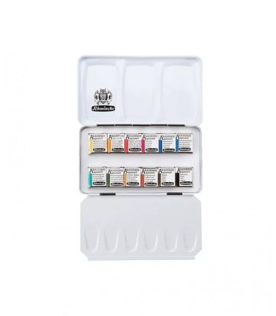 Boite aquarelle en metal Schminke Akademie 12 godets