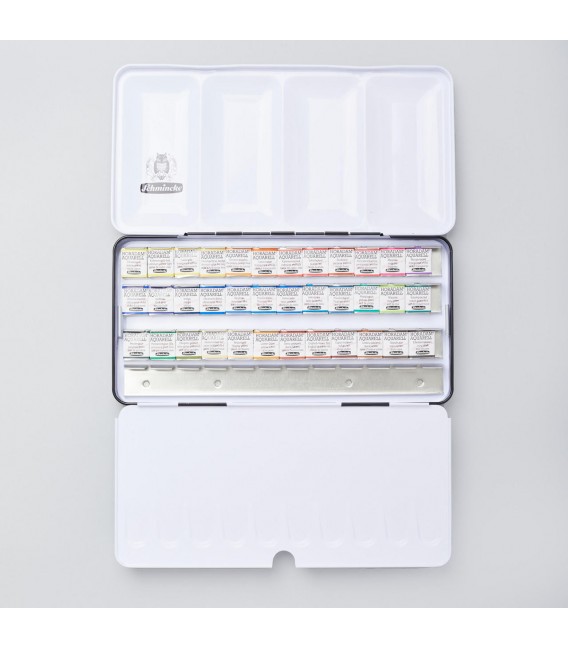 Set acquerelli metallo Schmincke Horadam 36 godet