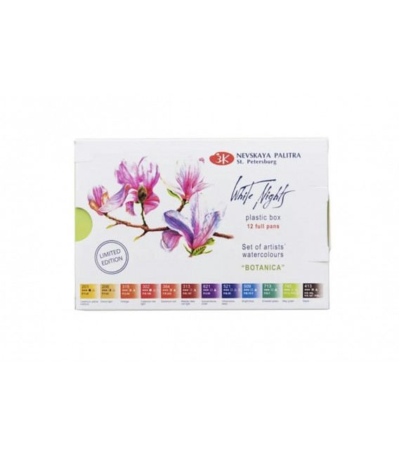 White Nights Plastic box 12 colors "Botanical"