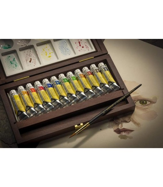Caixa aguarela madeira Rembrandt Traditional 12 tubos 5 ml