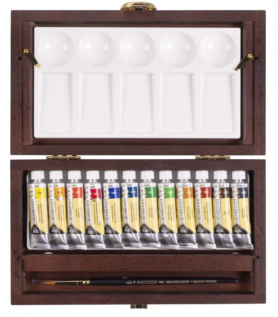 Water color wood set Rembrandt Traditional 12 tubes 5 ml
