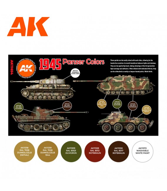 AK11654 1945 Panzer Colors 6 u. 17 ml