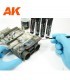 AK9080 Plantilla Flexible per a Aerograf 1/48 – 1/72 10x15 cm.