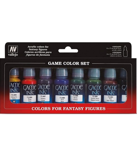 72296 Set Tintes Vallejo Game Color NEW 8 u. (18 ml.)
