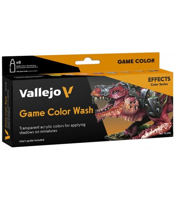 72190 Set Lavados Vallejo Game Color Wash 8 u. (18 ml.)