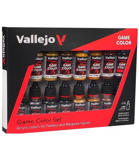 72189 Set Leather and Metal Vallejo Game Color NEW 16 u. (18 ml.)