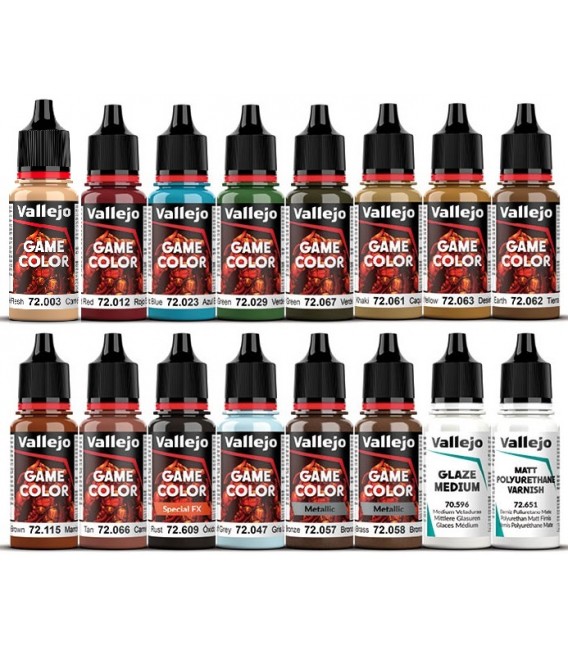 72188 Set Especialista Vallejo Game Color NEW 16 u. (18 ml.)