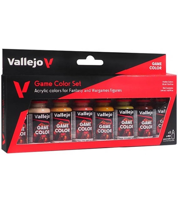 72187 Set Skin Tones Vallejo Game Color NEW 8 u. (18 ml.)