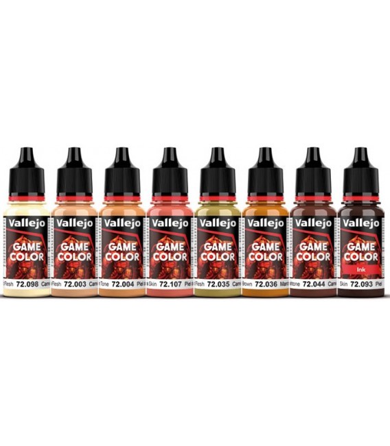 72187 Tonos Piel Set Vallejo Game Color NEW 8 u. (18 ml.)