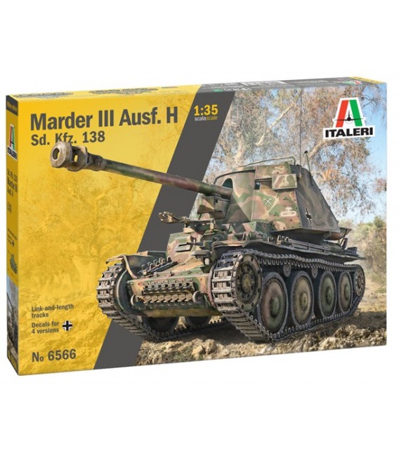 6566 - Marder III Ausf. H Sd. Kfz.138 - Italeri Escala 1/35